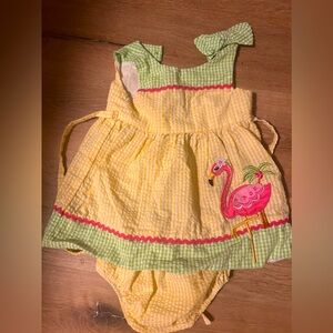 Baby girl cute summer smock outfit